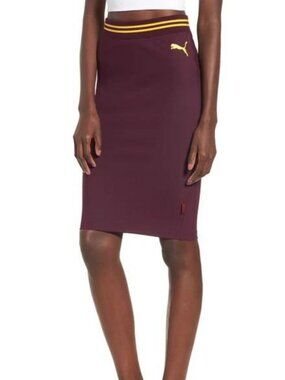 Puma Fenty By Rihanna Purple Varsity Pencil Skirt, Size L